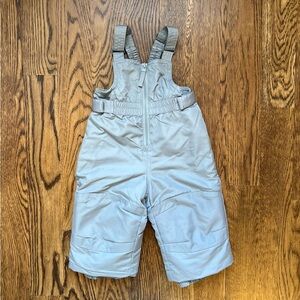 Cat & Jack Light Gray Bib Snow pants 12m